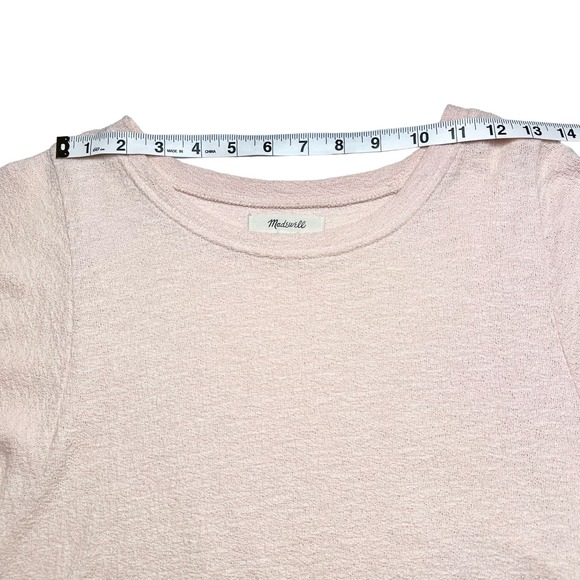 Madewell | Women | Ingrid Dolman Blush Pink Flutter Short Sleeve Top | Small - Picture 4 of 11